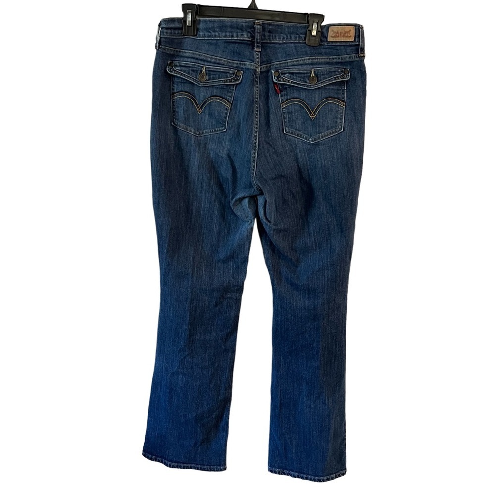 Levi's 515 dark wash bootcut jeans size 14L 32 waist 34 length back flap pocket - Picture 7 of 7